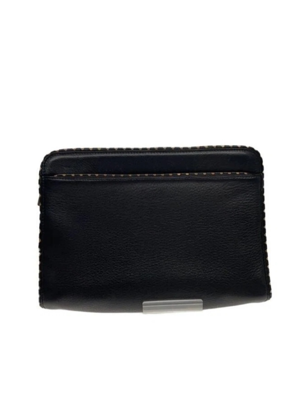 Valentino Garavani Black Leather Wristlet Clutch